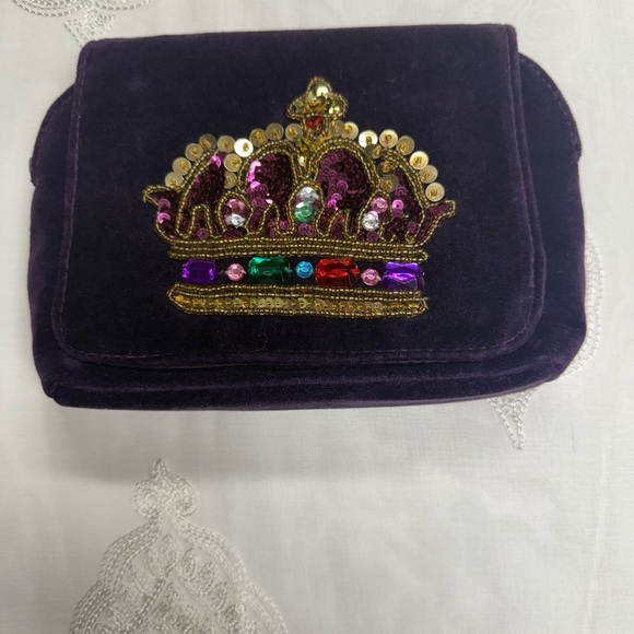 Embroidered Purple Clutch - Picture 2 of 7